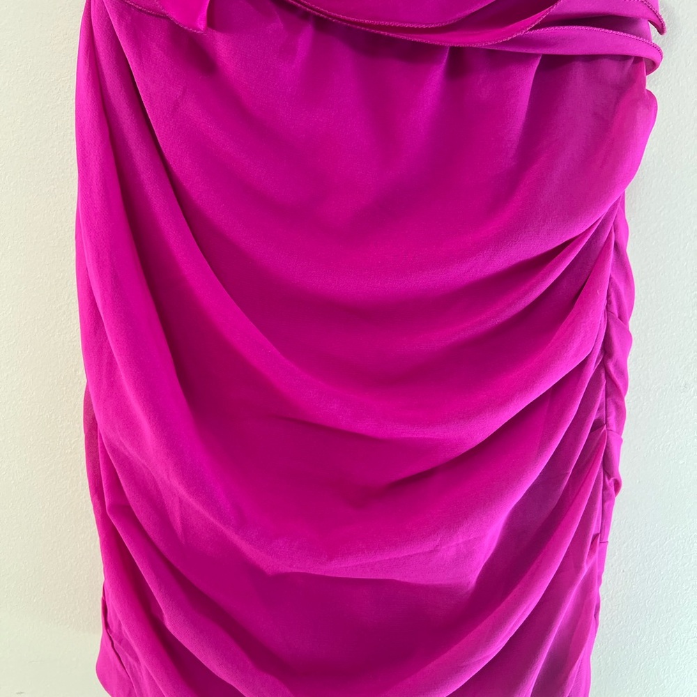 Marchesa Notte Pink Strapless Dress - Picture 3 of 13